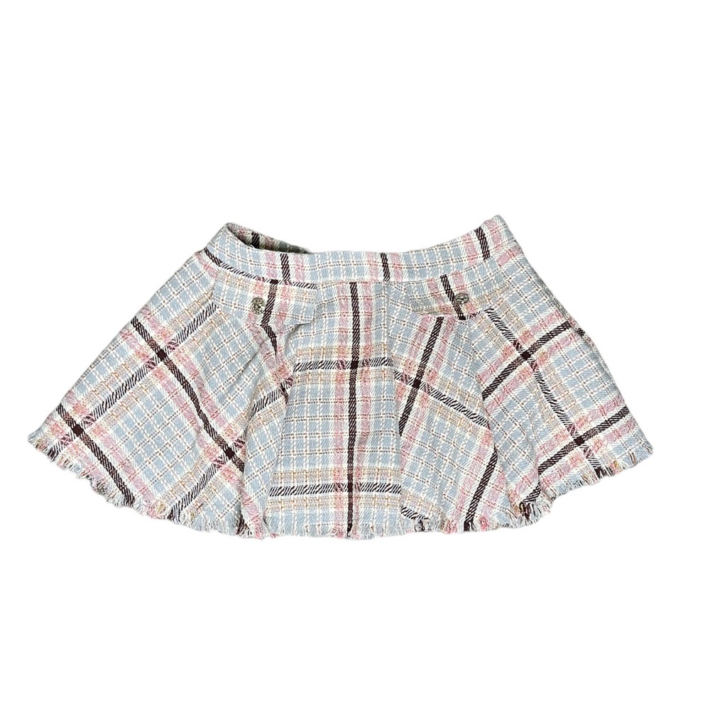 NWT Dolls Kill Sugar Thrillz Top Marks Tweed Mini Skirt Sz Small - Picture 4 of 8